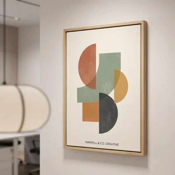Minimalist geometric painting
